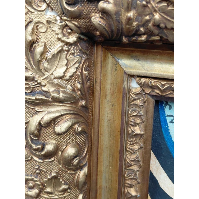 Blue Mid 20th Century Framed Signed Amelia Peláez Del Casal Oil on Canvas For Sale - Image 8 of 11