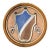 Vintage Round Heraldic Crest Architectural Element For Sale