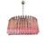 Pink Italian Pink Murano Glass Rod Pendant Light with Chrome Structure from Justfurnituress SRL For Sale - Image 8 of 11