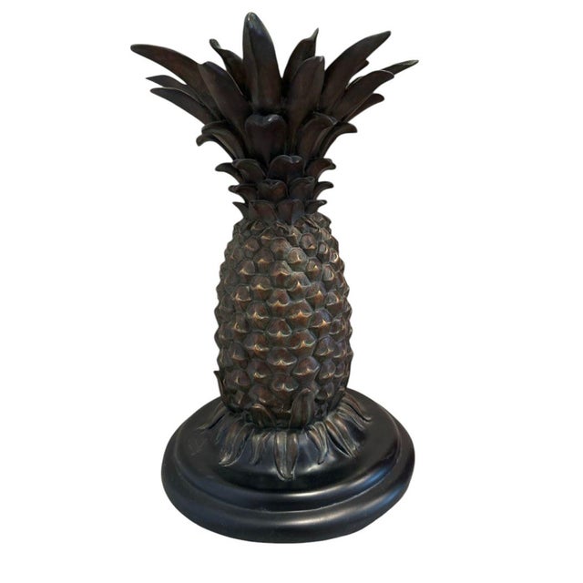 Mid-Century Modern 1980s Joan Collins Pineapple Table With Glass Top For Sale - Image 3 of 3