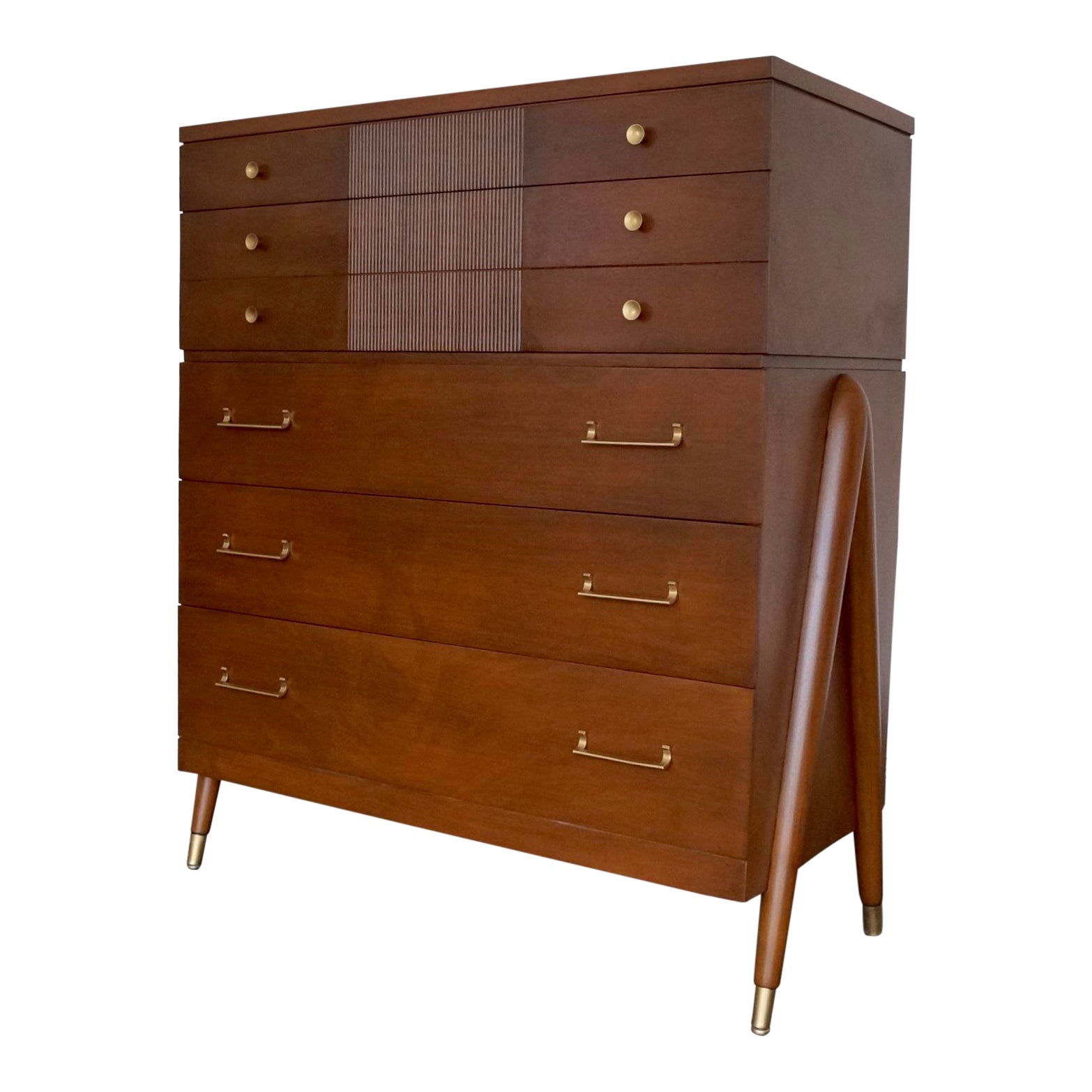 Sieling MidCentury Modern Refinished Dresser Chairish
