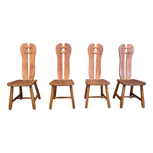 Vintage Dining Chairs from Depuydt, Belgium, 1960s, Set of 4 For Sale