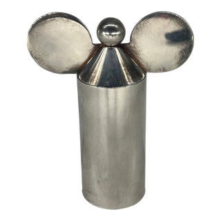 Haussmann Swid Powell "Mickey Mouse" Silver Plated Pepper Mill Grinder C. 1987 For Sale