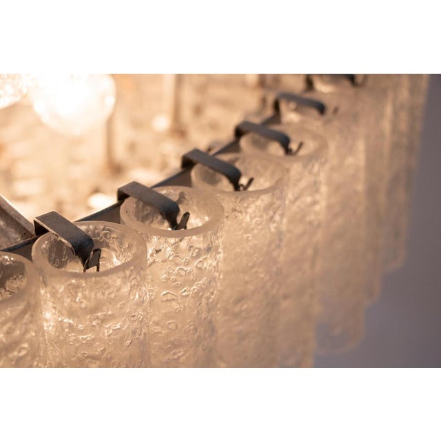 Large Murano Glass Tubes Ballroom Chandelier from Doria, 1960s For Sale - Image 11 of 16