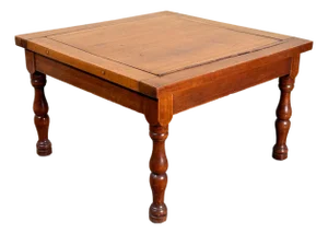 19th Century American Walnut Turned Leg Side Table