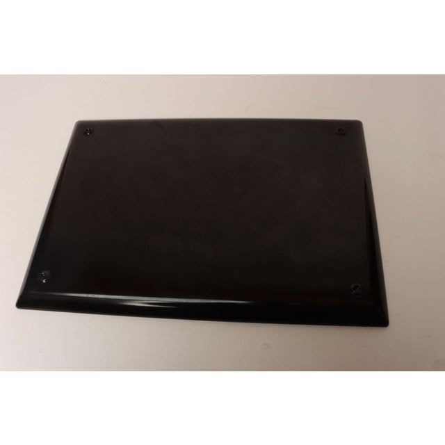 1950s Large Rectangular Mid-Century Black Resin Coral and Shell Inlaid "Barware" / "Martini" Drinks Tray by Couroc For Sale - Image 5 of 9