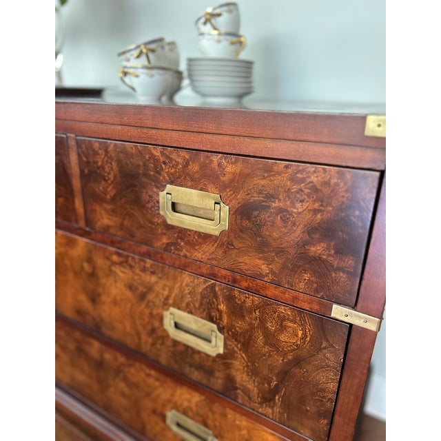 Vintage Mid-Century Hekman 7-Drawer Campaign Chest | Mahogany