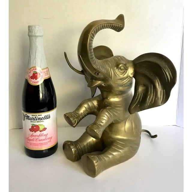 Vintage Brass Elephant For Sale In Los Angeles - Image 6 of 7