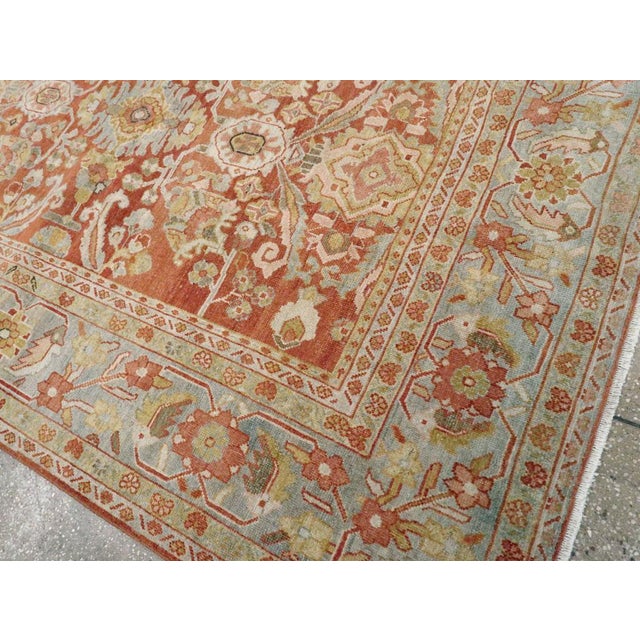 Red Galerie Shabab Collection Early 20th Century Persian Mahal Carpet For Sale - Image 8 of 9
