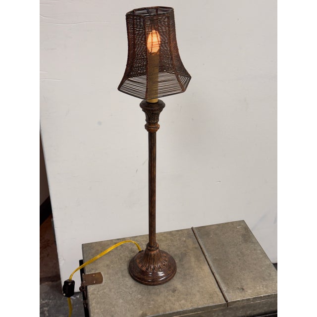 Ethan Allen Brantan Candlestick Table Lamp For Sale - Image 9 of 12