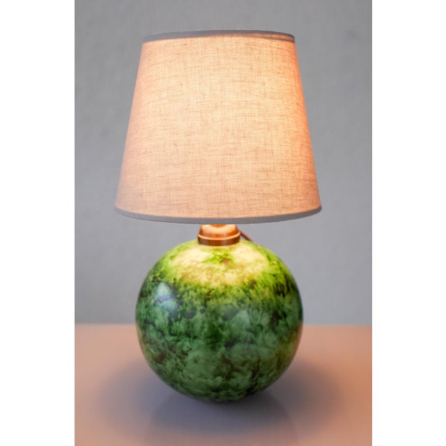 Scandinavian Art Deco Pottery Table Lamp by Erik Mornils for Nittsjö, 1930s For Sale - Image 17 of 18
