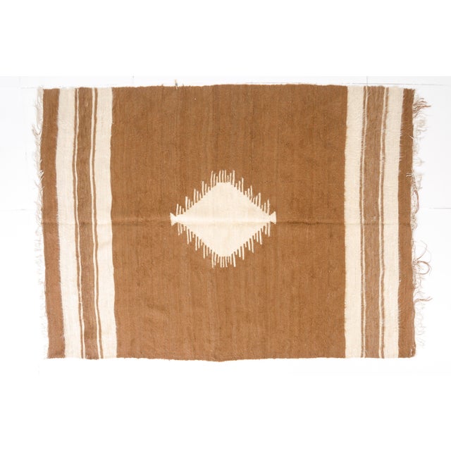 Turkish Anatolian Vintage Angora Wool Kilim For Sale - Image 3 of 10