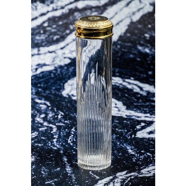 Gilded Age Antique Vanity Dressing Set Leather Case French Sterling Silver Jar Scent Perfume Bottle Brushes Grooming For Sale - Image 10 of 18
