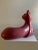 Postmodern Pink Ceramic Cat Sculpture by Haeger