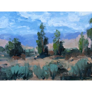 Southwest Desert Landscape Oil Painting – Modern Boho Earth Tone Art For Sale