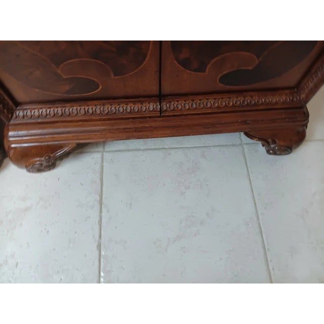 Traditional Vintage Style Dark Tone Wood Nightstand 3 Drawer Set of 2 For Sale - Image 3 of 8