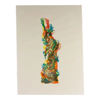 1966 “Cinetization X” Serigraph of the Statue of Liberty by Pol Bury For Sale