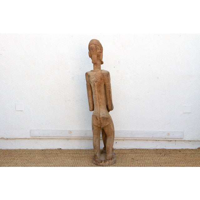 Tan A 63" Tall Commanding Baule Female Figure For Sale - Image 8 of 11