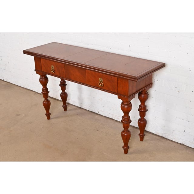 2000 - 2009 Baker Furniture Colonial West Indies Carved Mahogany Console Table For Sale - Image 5 of 5