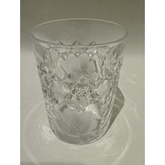 Early 20th Century Set of 4 Tiffany l.c.t. Signed Antique Brilliant Cut Crystal Low Ball Glasses H: 3.5" For Sale - Image 5 of 10