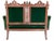 This 19th century Victorian Eastlake settee is a striking example of the era's fusion of Eastlake and Gothic Revival...