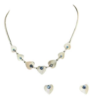 1970sVan Dell Sterling Earrings and Necklace, 3 Pieces