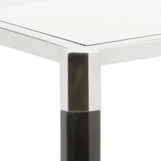 Crafted from black acrylic and polished nickel stainless steel with four caster wheels, the boulevardier bar cart will add...