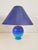 Vintage Blue Ceramic Sphere Table Lamps, 1970s, Set of 2 For Sale - Image 6 of 10