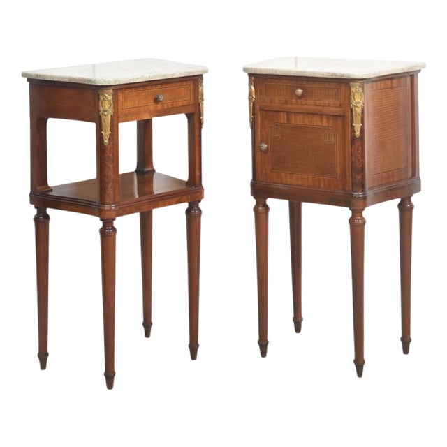 Gilt Metal Mounted Bedside Tables, 1890s, Set of 2 For Sale