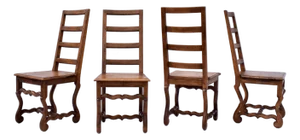 Country French Os De Mouton Dining Chairs, S/4