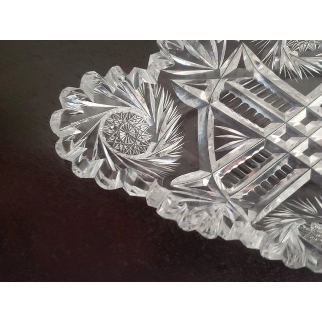 1930s Vintage Decorative Cut Style Crystal Dish For Sale In Los Angeles - Image 6 of 11