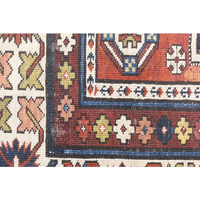 Antique Shirvan Rug 3'8'' x 4'6'' For Sale - Image 9 of 12