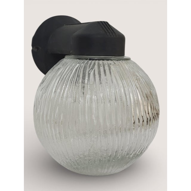 Glass Vintage Outdoor Wall Light, 1970s For Sale - Image 7 of 11
