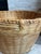 Mid 20th Century Mid 20th Century Round Tapered Woven Reed Basket Vintage Utility Laundry Basket With Reinforced Bottom and Wrapped Handles For Sale - Image 5 of 10