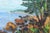 Mid 20th Century Scandinavian Coastal Landscape Oil Painting For Sale - Image 12 of 13