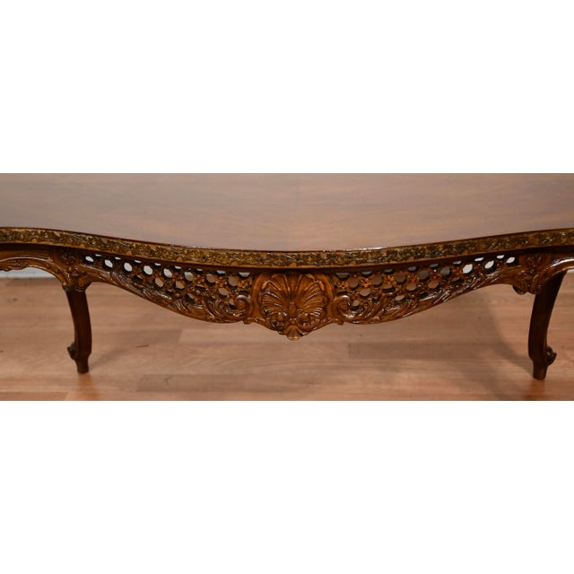 Wood 1930s French Carved Walnut Coffee Table For Sale - Image 7 of 18