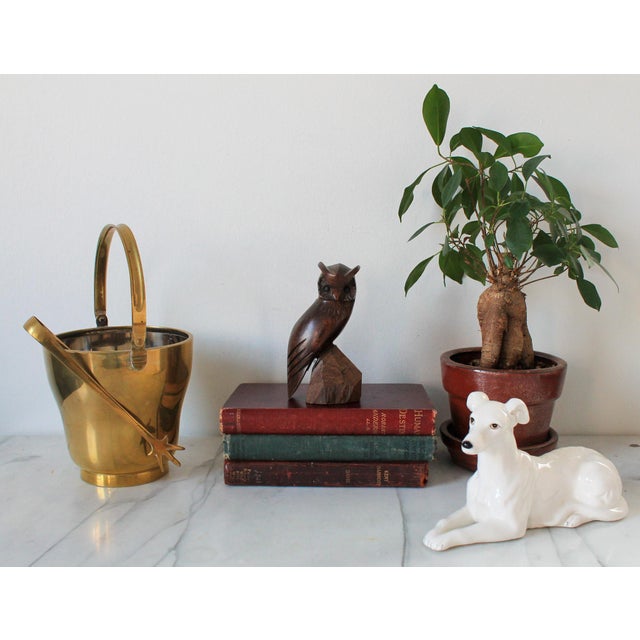 Vintage ironwood hand carved owl sculpture. No makers mark. Minor age wear.