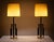 Gold Hollywood Regency Table Lamps in Brass and Chrome, 1970s, Set of 2 For Sale - Image 8 of 9