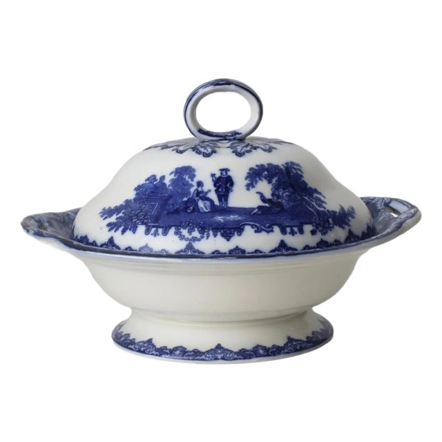 1920s Doulton Watteau Covered Dish For Sale