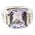 Yurman Amethyst Diamond Sterling Silver Deco Cable Cocktail Ring size 5.5 For Sale