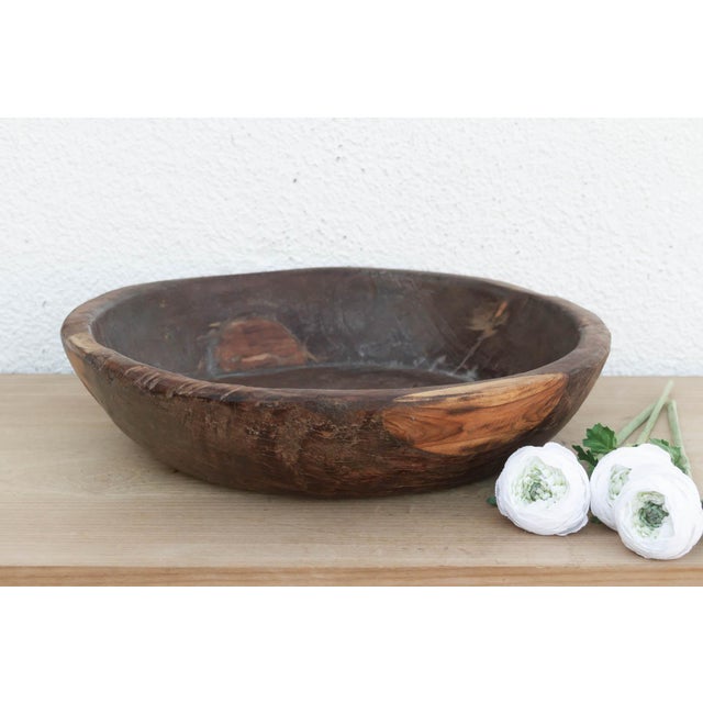 There is a soulful weight to this old wooden bowl that only comes with age. Originally hand-carved and likely used in a...