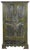 Wooden Cabinet with Green and Blue Patina For Sale