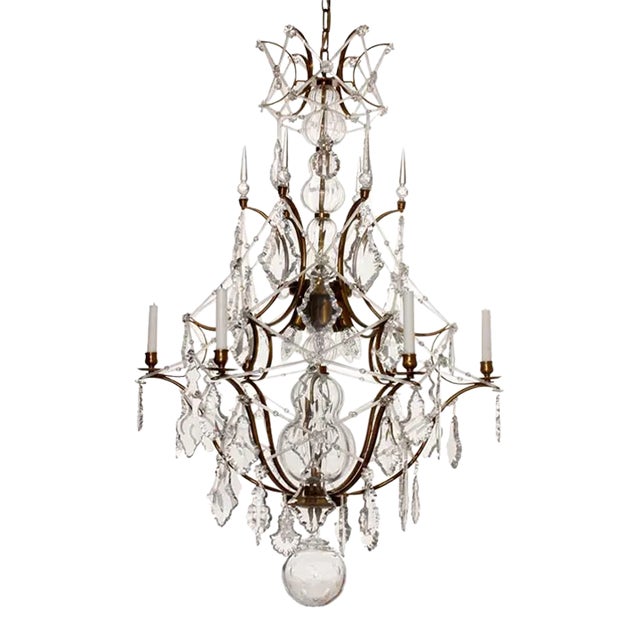 Classic Large Size Rococo Crystal Chandelier For Sale
