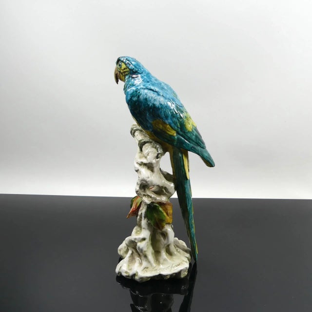 Italian Ceramic Parrot by Guido Cacciapuoti, Italy, 1930s For Sale - Image 6 of 12
