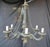 Beaux-Arts Vintage Blackened Brass 6 Arm Chandelier For Sale - Image 3 of 16