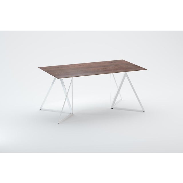 Not Yet Made - Made To Order Steel Stand Table 160 in Walnut by Sebastian Scherer For Sale - Image 5 of 16