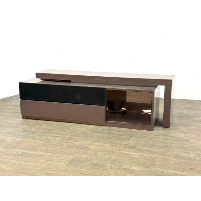 1980s Roche Bobois Swivel Tv Console Credenza For Sale - Image 11 of 11