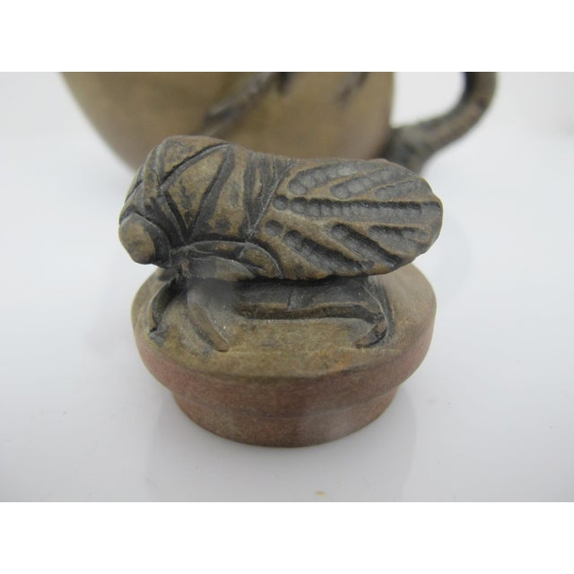 Chinese Yixing Zisha Clay Peach Branch Teapot With Cicada Finial Lid For Sale In Portland, OR - Image 6 of 15