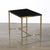 Metal Mid-Century Brass & Inset Vitrolite Top Accent Side Table W/ Fluted Detailing For Sale - Image 7 of 12