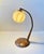 Italian Art Deco Table Lamp in Walnut and Marbled Glass, 1930s For Sale - Image 6 of 9